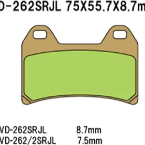 Älä Missaa Vesrah Organic VD-262SRJL -jarrupalat