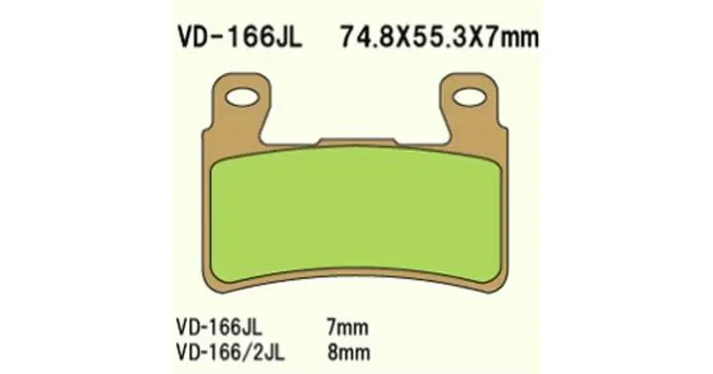 Alkuperäinen Vesrah VD-166SRJL8 -jarrupalat
