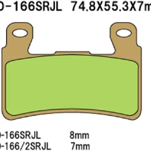 Vesrah VD-166/2SRJL jarrupalat Ilmainen Palautus