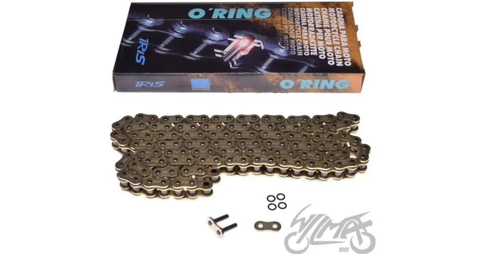 530 108-osainen kultainen IRIS O-RING -vetoketju Viimeinen Mahdollisuus