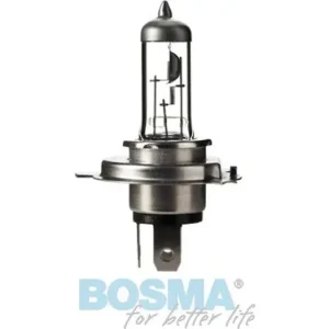 Alkuperäinen H4 P43T 12V 60/55W valkoiset polttimot Bosma Plus 50% 3929 2 kpl