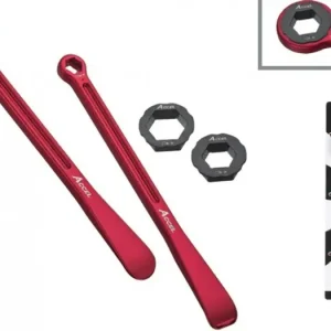 Viikonlopputarjous Rengasraudat (23+24CM) ALU7075, taotut, avaimilla 10, 13, 22, 27, 32MM, väri kulta, Accel