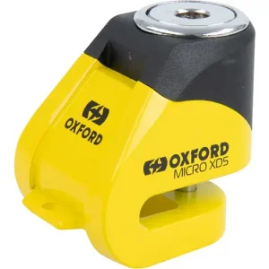 Älä Missaa Oxford XD5 -levyjarrulukko, 5 mm, keltainen/musta