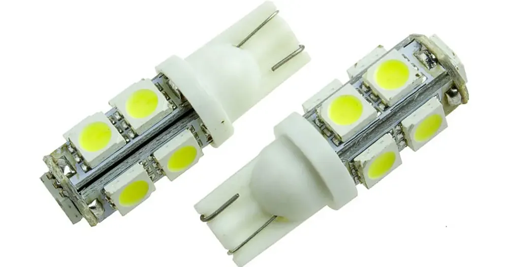 LED-polttimot W5W T10 9xSMD xenon valkoinen 2 kpl Lähetetään Heti