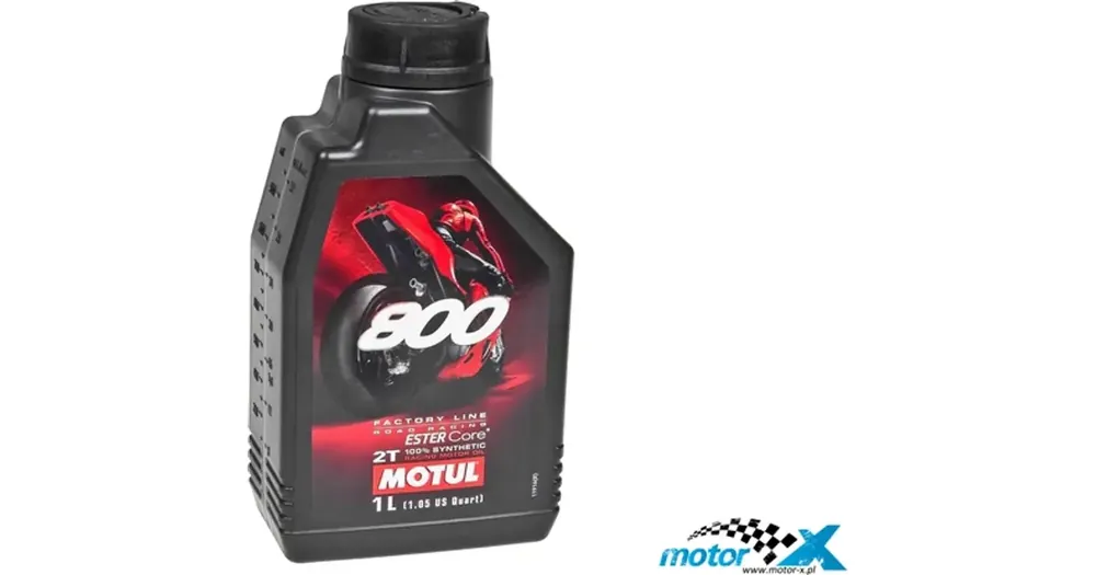 Motul 800 Factory Line Road Racing 2T -öljy, synteettinen seosöljy, 1 litra Merkkituote