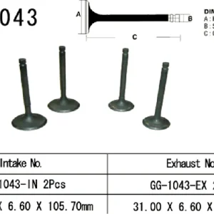 Uusi Kokoelma Vesrah GG-1043-EX pakoventtiili