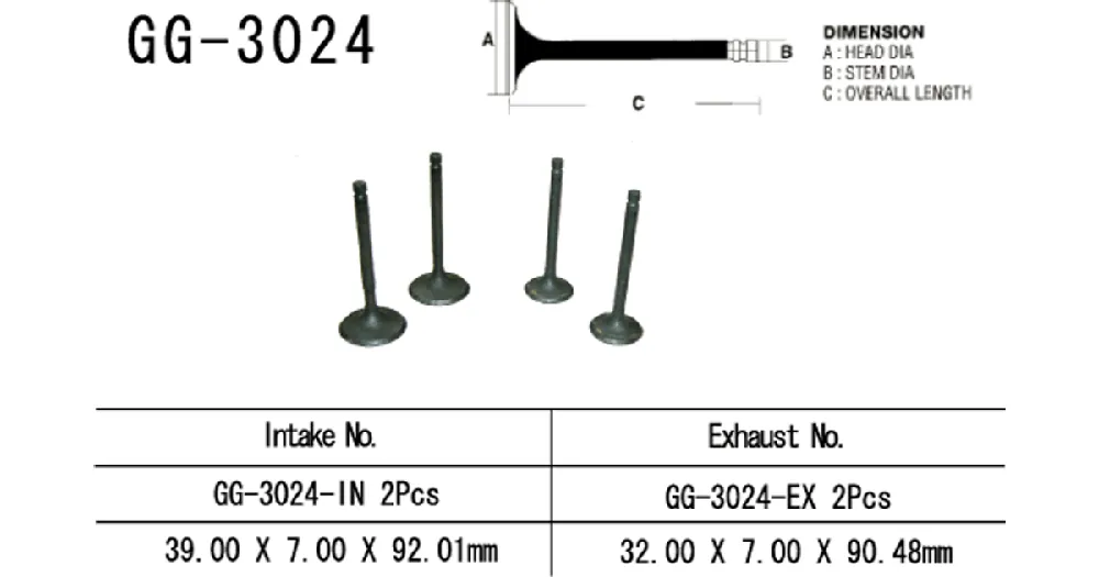 Uusi Malli Vesrah GG-3024-EX pakoventtiili