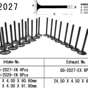 Halpa Hinta Imuventtiili Vesrah GG-2027-IN