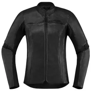 Icon OVERLORD LEATHER Moottoripyörätakki - Musta Tehdashinta