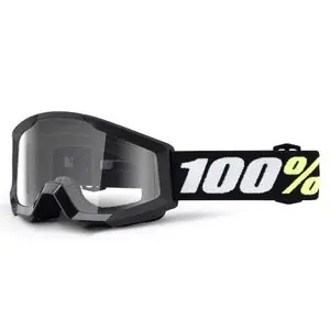 100% STRATA MINI - KIRKAS LAPSILLE Cross-maski - Musta Tehdashinta