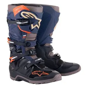 Tukkuhinta Alpinestars TECH 7 ENDURO DRYSTAR 2023 Cross-kengät - Musta / Sininen