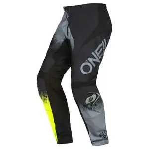 Viimeinen Mahdollisuus O‘Neal ELEMENT - RACEWEAR V.22 - BLACK GRAY NEON YELLOW 2023 Cross-housut - Musta / Harmaa