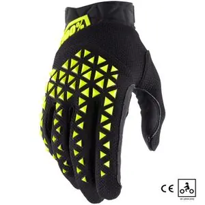 100% AIRMATIC CE 2024 Enduro-käsineet - Musta / Keltainen Kuuma Tarjous