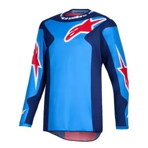 Alpinestars FLUID - GRID 2025 Cross-paita - Sininen / Punainen Aito