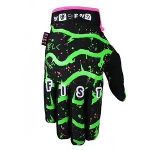 Kausialennus Fist Handwear STRAPPED RIDE HIGH 2023 Cross-käsineet - Musta / Vihreä
