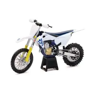 Edullinen Newray Moto Husqvarna 450 FC - Echelle 1/12° Miniatyyrikuva - Valkoinen / Musta