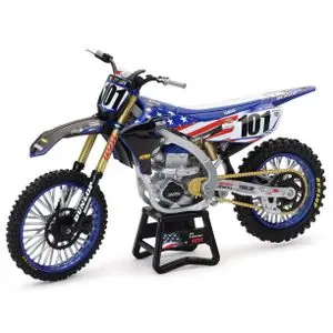 Kausialennus Newray Moto Yamaha 450 YZF MXDN E. TOMAC - Echelle 1/12° Miniatyyrikuva - Sininen