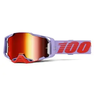 Uusi Kokoelma 100% ARMEGA FAUSTO - Peili Punainen 2026 Cross-maski - Violetti / Punainen
