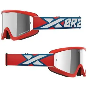 EKS GOX FLAT OUT MIRROR RED/WHITE/BLUE - SILVER MIRROR 2023 Cross-maski - Punainen Flash-Tarjous