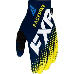 Viikonlopputarjous FXR PRO-FIT LITE MIDNIGHT/WHITE/YELLOW 2022 Cross-käsineet - Musta / Keltainen