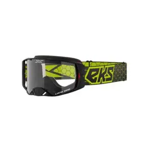 EKS LUCID BLACK/FLO YELLOW - CLEAR 2023 Cross-maski - Musta / Keltainen Tukkuhinta