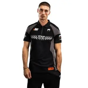 Venum MOTORSPORT Polo - Musta Viimeinen Mahdollisuus