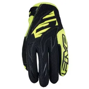 Uusi Kokoelma Five MXF3 ENFANT BLACK/FLUO YELLOW Cross-käsineet - Musta / Keltainen