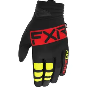 Alennettu FXR PRIME BLACK/NUKE RED 2022 Cross-käsineet - Musta / Punainen