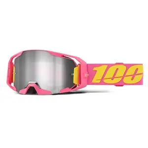 100% ARMATIC SNAKPAK - Ecran Mirror Silver 2026 Cross-maski - Vaaleanpunainen Uutuus