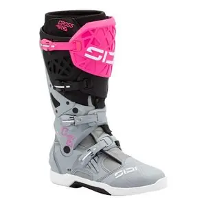 Sidi CROSSAIR X 2026 Cross-kengät - Harmaa / Vaaleanpunainen Loppuunmyynti