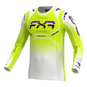 Suoraan Valmistajalta FXR VAPOR AIR ENFANT Cross-paita - Valkoinen / Keltainen