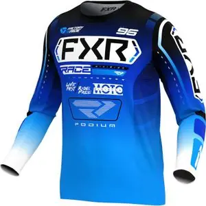 Alennettu Hinta FXR PODIUM MX 25 2026 Cross-paita - Valkoinen / Sininen