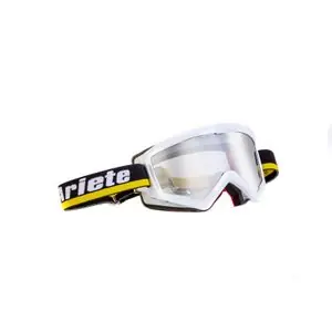 Ariete MUDMAX RACER WHITE/BLACK/YELLOW 2019 Cross-maski - Valkoinen / Musta Suosittu