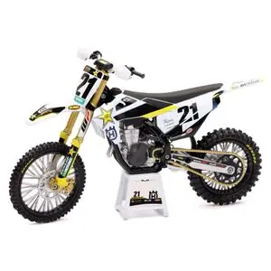 Newray Moto Husqvarna 450 FC Rockstar J. ANDERSON - Echelle 1/12° Miniatyyrikuva - Musta Sertifioitu