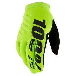 100% BRISKER JAUNE FLUO 2025 Cross-käsineet - Keltainen Eniten Myyty