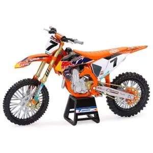 Newray Moto KTM 450 SX-F Red Bull A.PLESSINGER - Mittakaava 1/12° Miniatyyrikuva - Oranssi Uusi Kokoelma
