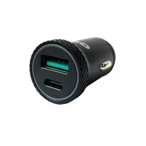 Suosittu Tecno globe USB JA USB-C Universal Sytytinadapteri - Musta