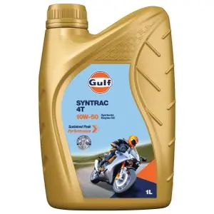 Heti Saatavilla Gulf Syntrac 4T 10W50 1 Litra Universal Moottoriöljy