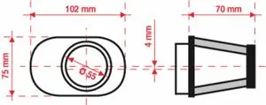 Uusi Kokoelma Bmc kartiomainen Ø55mm - FBPF55-70R Universal Ilmansuodatin