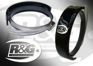 Uusi Kokoelma RG Racing mustat pyöreät vaimentimet Ø140-165mm Pakoputken suojaus