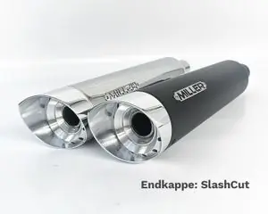 Miller Exhaust Noir Embout SlashCut Poli VaimentinHONDA 500 CL 500 - 2023 - 2024 Vain Tänään