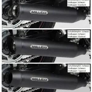 Miller Exhaust Musta Kartiopää VaimentinHONDA 500 CL 500 - 2023 - 2024 Eniten Myyty