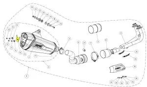 Akrapovic 18602363 Pakoitustuki Loppuunmyynti