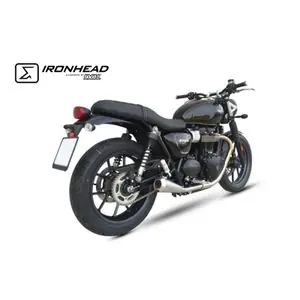 Vain Tänään Iron Head CONICAL INOX Vaimentin - HarmaaTRIUMPH 900 STREET TWIN 900 ABS - 2016 - 2023