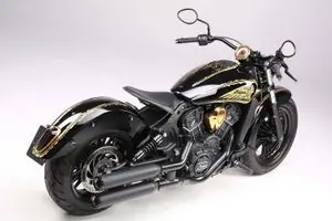 Miller Exhaust Noir Embout SlashCut VaimentinINDIAN 1000 SCOUT SIXTY - 2016 Sertifioitu